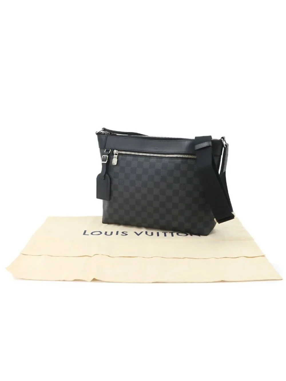 Louis Vuitton Damier Graphite Mick PM NM Shoulder Bag Black Gray